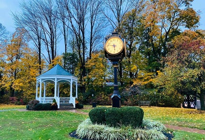 Shot of Reasoner Park outside of a Gazebo in Chatham Borough, NJ